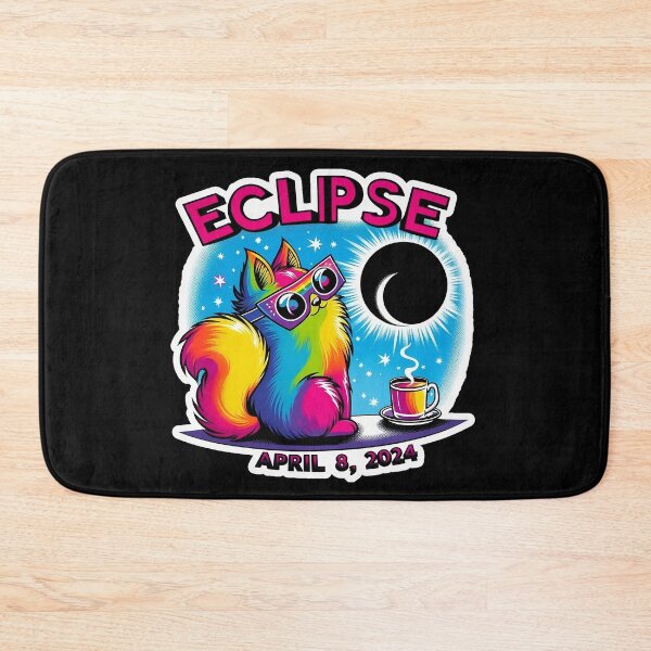 Item preview, Rainbow Cat Total Solar Eclipse April 8, 2024 designed and sold by CoffeeIsATrip.