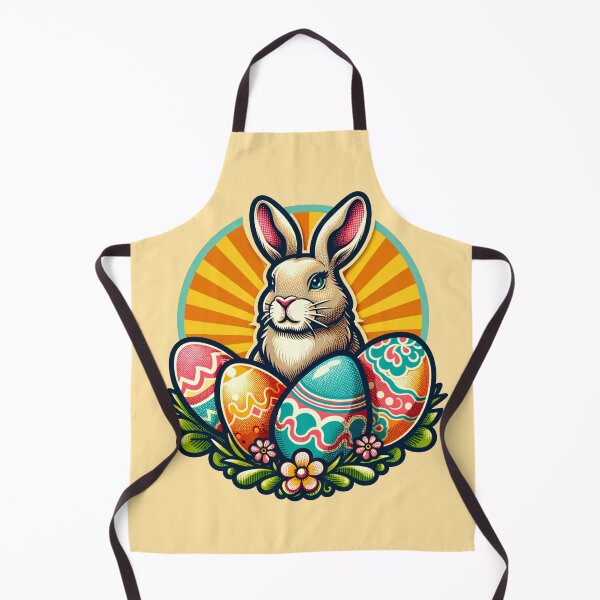 Item preview, Vintage Easter Delight: Bunny and Colorful Eggs designed and sold by Toge-san.