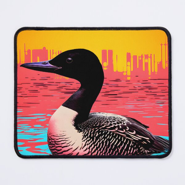 Item preview, Common loon portraits art. animal colorful. Animal throw pillow.  designed and sold by formform.