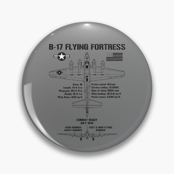 Item preview, B-17 Flying Fortress Specs Military Aircraft WW2 B17 Gear designed and sold by DynamicDesign.
