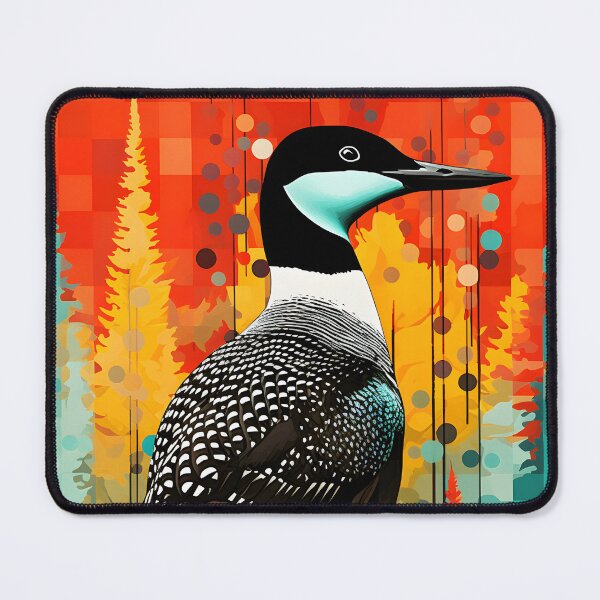 Item preview, Common loon portraits art. animal colorful. Animal throw pillow.  designed and sold by formform.