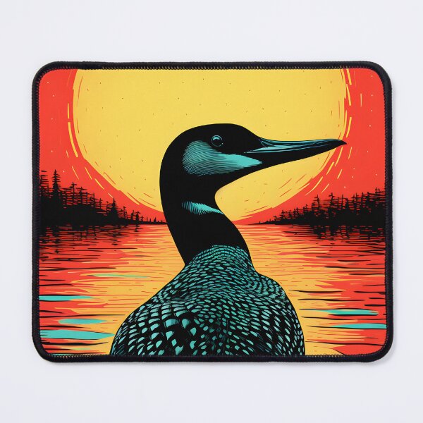 Item preview, Common loon portraits art. animal colorful. Animal throw pillow.  designed and sold by formform.