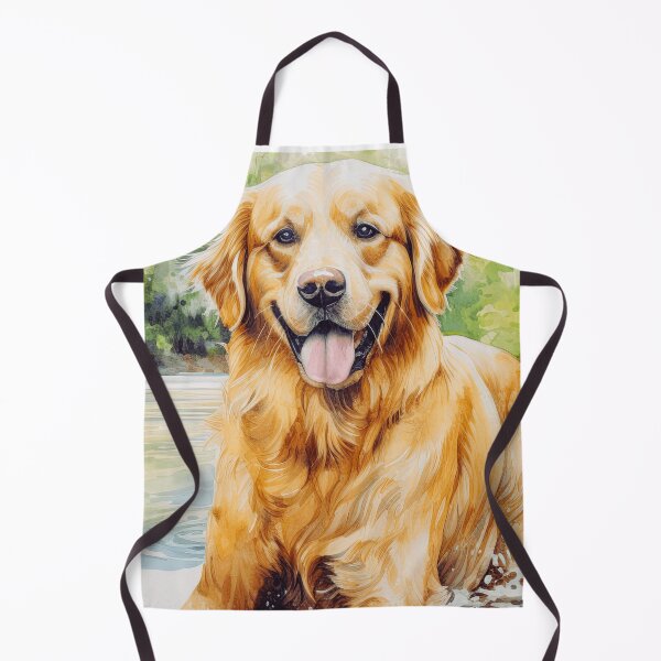 Item preview, Watercolor Golden Retriever Art designed and sold by TheAnimalZ00.