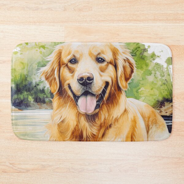 Item preview, Watercolor Golden Retriever Art designed and sold by TheAnimalZ00.