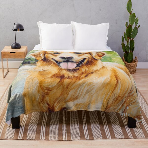 Item preview, Watercolor Golden Retriever Art designed and sold by TheAnimalZ00.