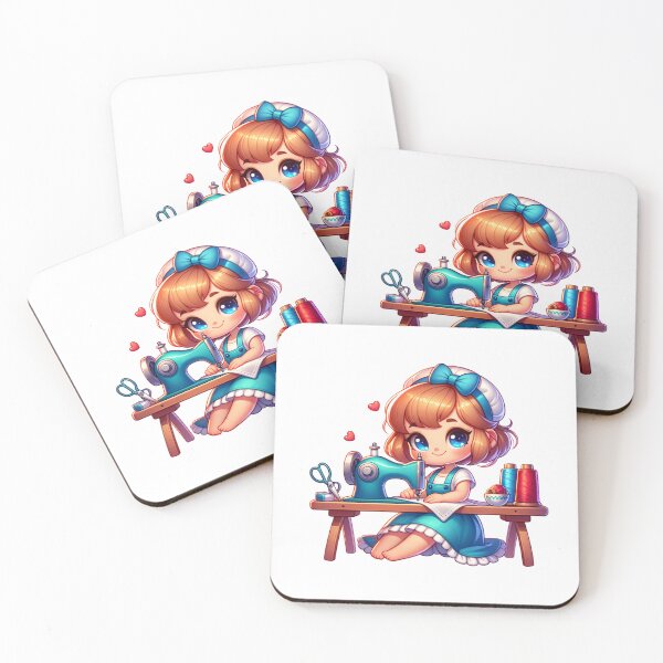 Item preview, Seamstress with Sewing Machine designed and sold by PassionforLove.