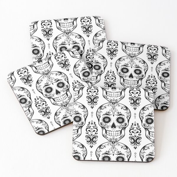 Item preview, Sugar skulls seamless background canvas pattern designed and sold by dcrc.