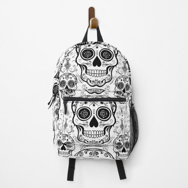 Item preview, sugar skulls seamless background canvas pattern designed and sold by dcrc.