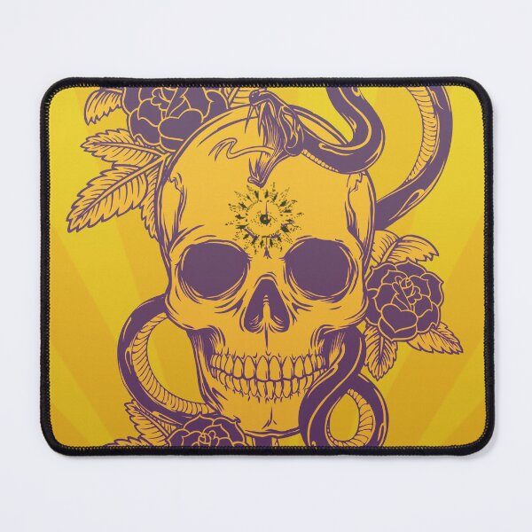 Item preview, Skull with snake designed and sold by dytf79.