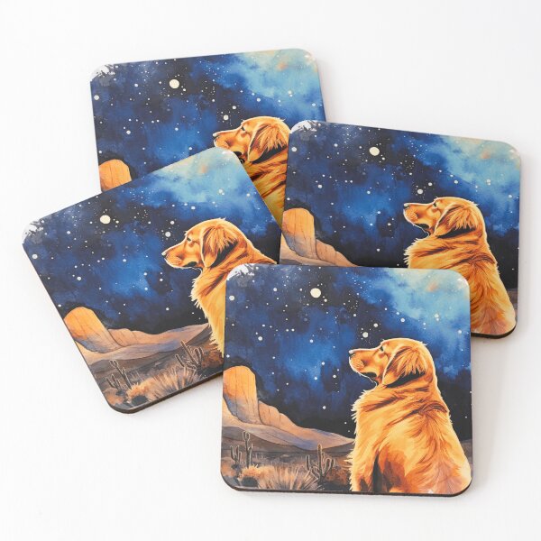 Item preview, Golden Retriever In The Desert At Night designed and sold by TheAnimalZ00.