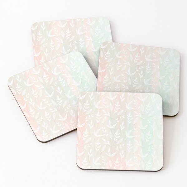 Item preview, Leaf pattern with soft colour background designed and sold by dytf79.