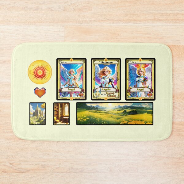 Item preview, I Summon Angels with Magical Cards Token Game Mat designed and sold by Rogue Wizard.