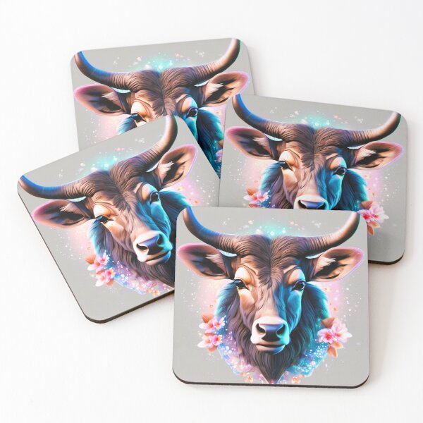 Item preview, wildebeest head, ungulate mammals, herbivore living in Africa designed and sold by janjacbu.