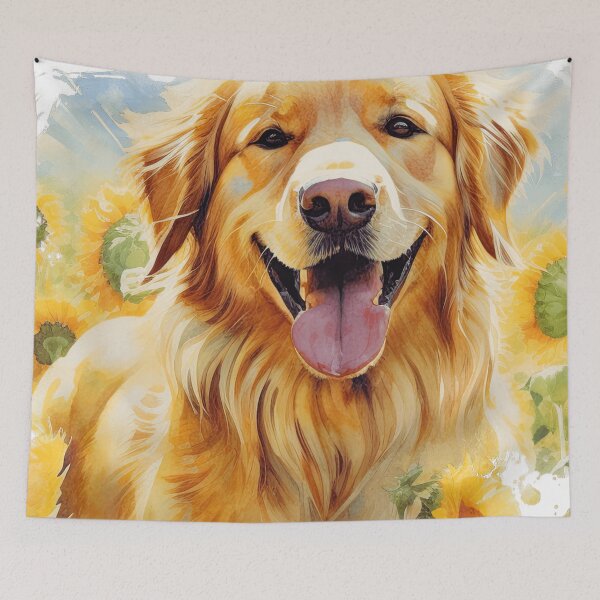 Item preview, Golden Retriever In The Sunflower Field designed and sold by TheAnimalZ00.
