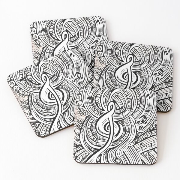 Item preview, Abstract music treble clef designed and sold by Artbellachi.