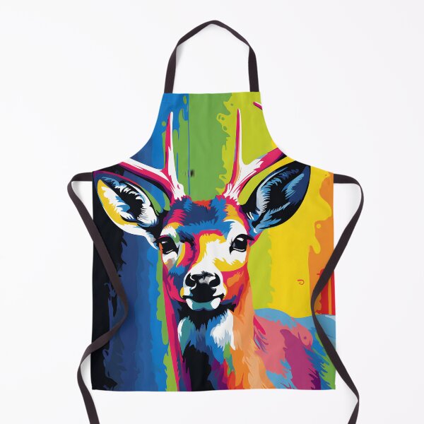 Item preview, white tailed deer portraits art. animal colorful. Animal throw pillow.  designed and sold by formform.