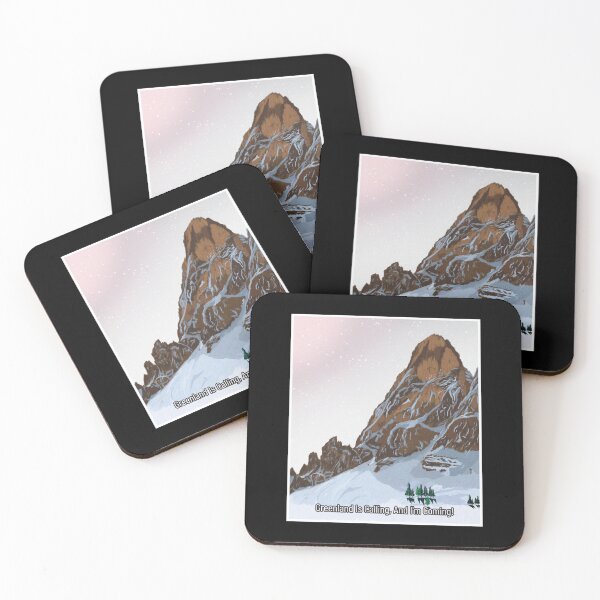Item preview, Greenland Is Calling, And I'm Coming! Snowy Mountain Drawing designed and sold by GraTEEtude.