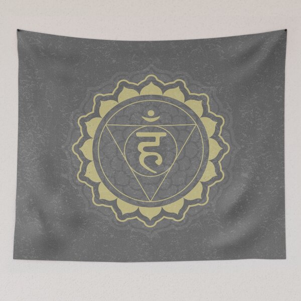Item preview, Throat Chakra Mandala - Slate + Gold designed and sold by Irene Estelle.