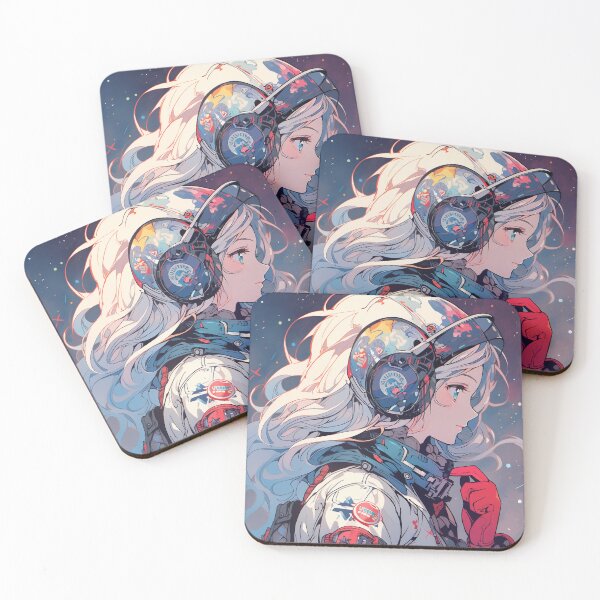 Item preview, Cute anime girl astronaut  designed and sold by sereneprint.