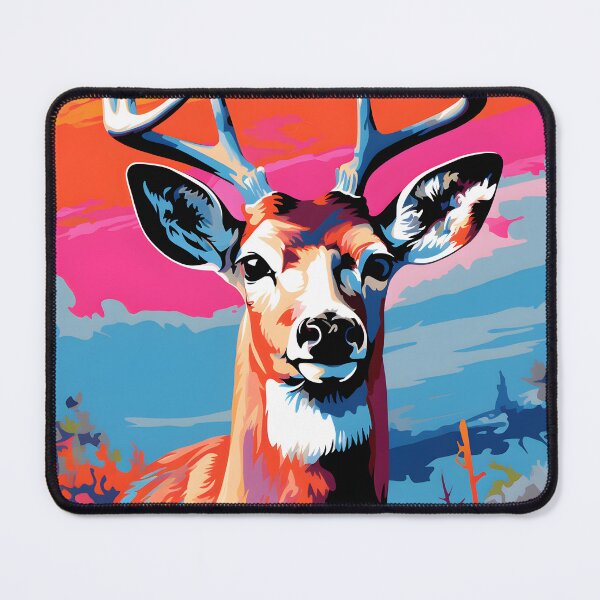Item preview, Copy of white tailed deer portraits art. animal colorful. Animal throw pillow.  designed and sold by formform.
