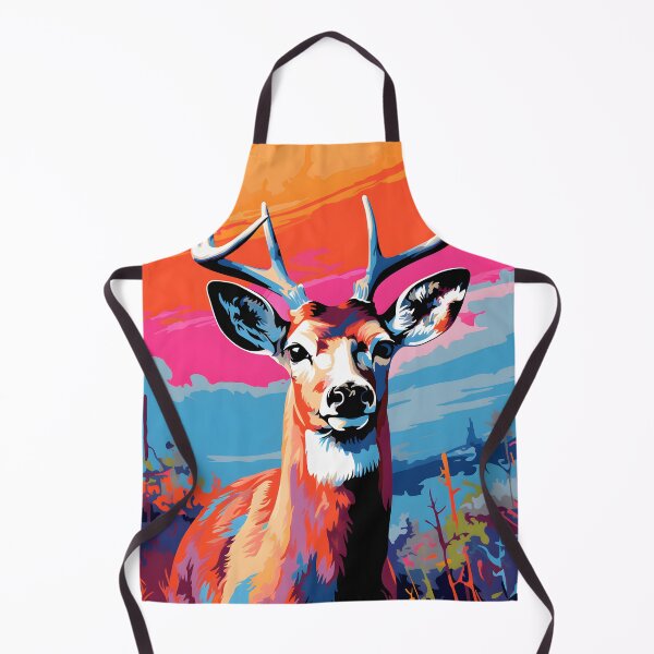 Item preview, Copy of white tailed deer portraits art. animal colorful. Animal throw pillow.  designed and sold by formform.