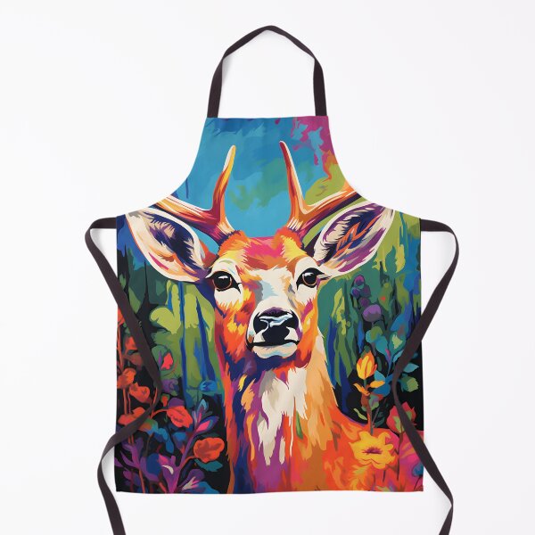 Item preview, white tailed deer portraits art. animal colorful. Animal throw pillow.  designed and sold by formform.