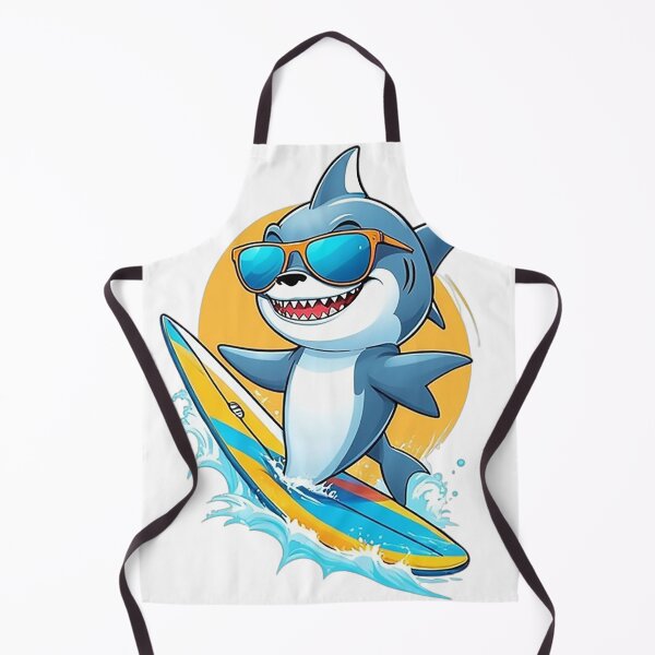 Item preview, happy shark surfer designed and sold by likbatonboot.