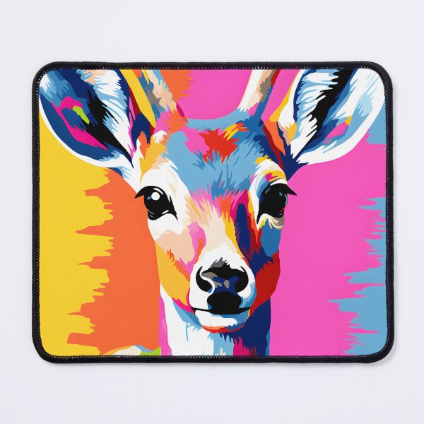 Item preview, Copy of white tailed deer portraits art. animal colorful. Animal throw pillow.  designed and sold by formform.