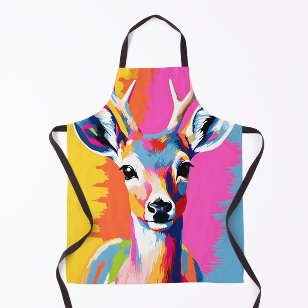 Item preview, Copy of white tailed deer portraits art. animal colorful. Animal throw pillow.  designed and sold by formform.