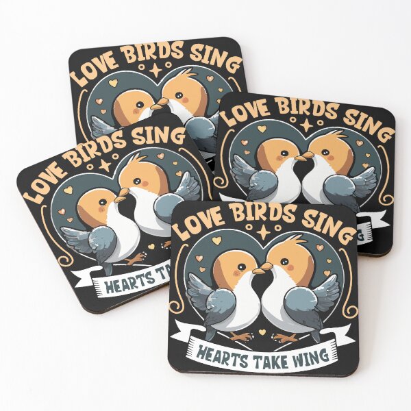 Item preview, Love Birds Sing Hearts Take Wing designed and sold by RuggedCocoShop.