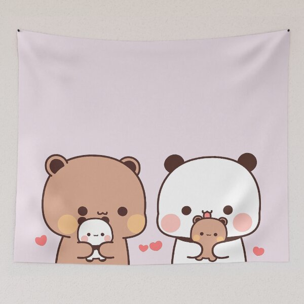 Item preview, Bubu and Dudu Plushie | Cute Bear Couple | Panda Yier | Bubu Brownie Bear designed and sold by valeriehsin.