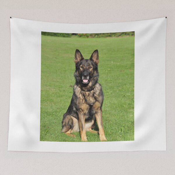 Item preview, German Shepherd Dog Sitting on Grass designed and sold by VanGaldo.