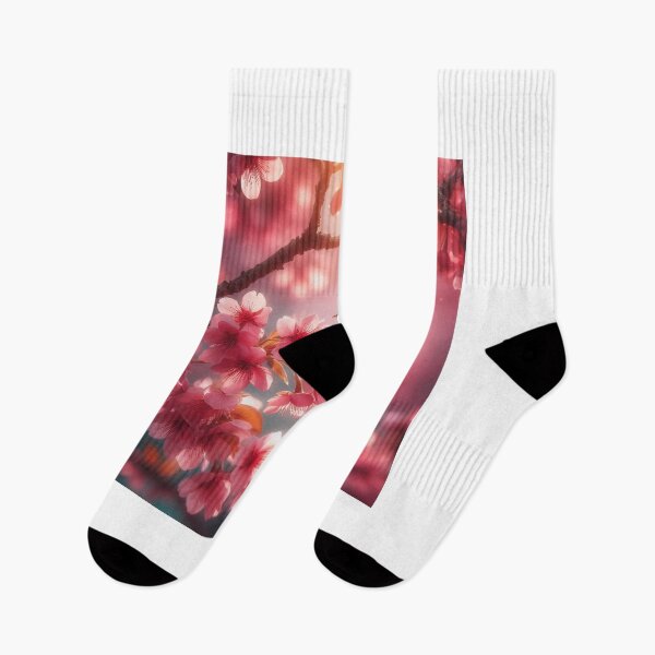 Item preview, A bird landing on a blooming cherry branch designed and sold by MzulhilmiZam.