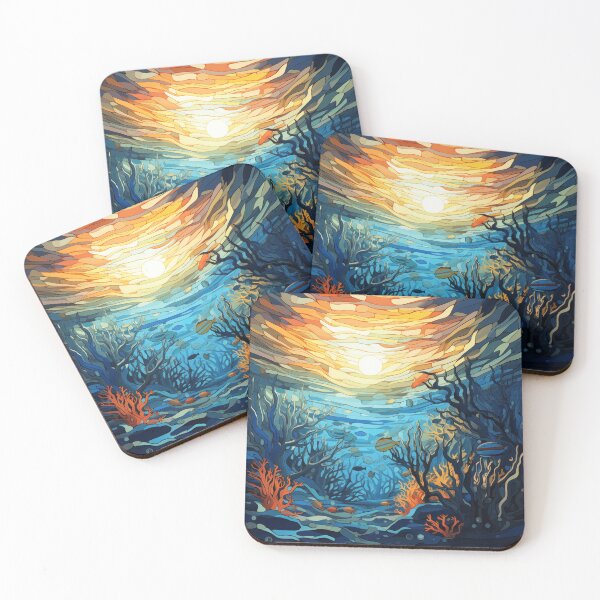 Item preview, Submerged Serenity Art Print designed and sold by GeoSculptedArt.