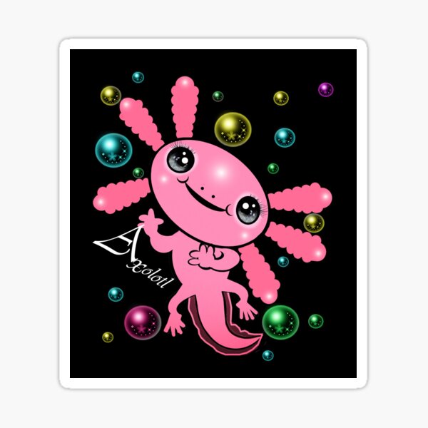 Vista previa del artículo con la obra «Ajolote rosa», diseñado y vendido por Shirley cute art .