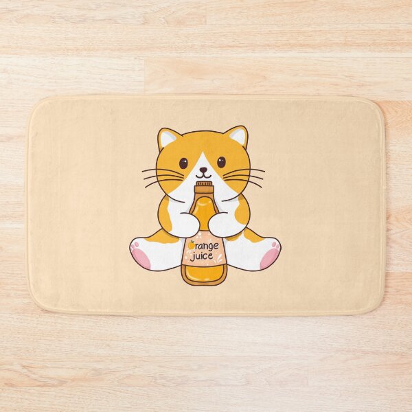 Item preview, Orange cat hugs orange juice designed and sold by TiffyChaa.