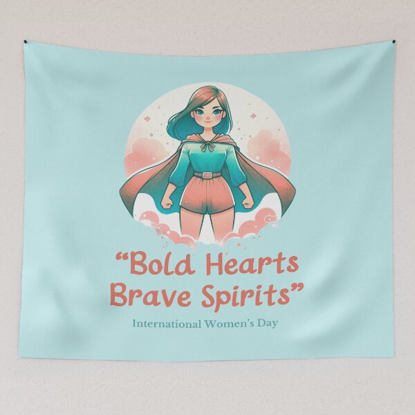 Item preview, International Women’s Day. 2024 March 8th. "Bold Hearts, Brave Spirits". designed and sold by Just You Tee | Say It Loud, Wear It Proud.