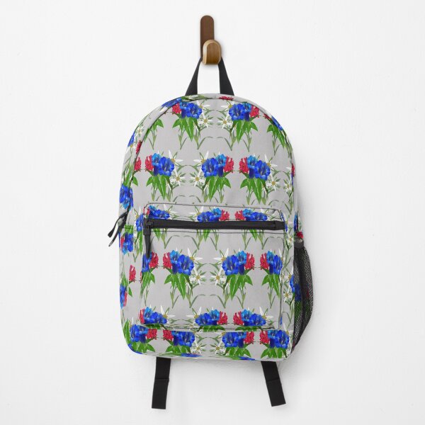 Item preview, Gentian, Edelweiss, Alpine rose (continuous pattern) designed and sold by Asinno.
