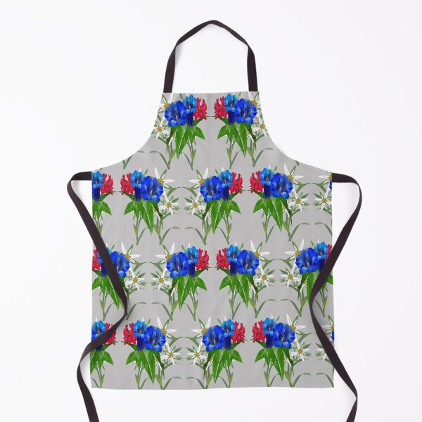 Item preview, Gentian, Edelweiss, Alpine rose (continuous pattern) designed and sold by Asinno.