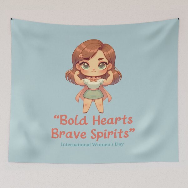 Item preview, International Women’s Day. 2024 March 8th. "Bold Hearts, Brave Spirits". designed and sold by Just You Tee | Say It Loud, Wear It Proud.