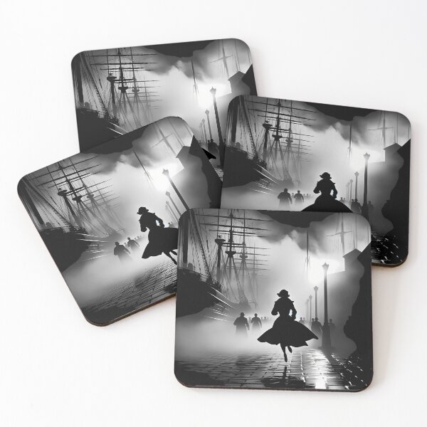 Item preview, Noir Escape on the Misty Docks designed and sold by TeeTown Treasure.