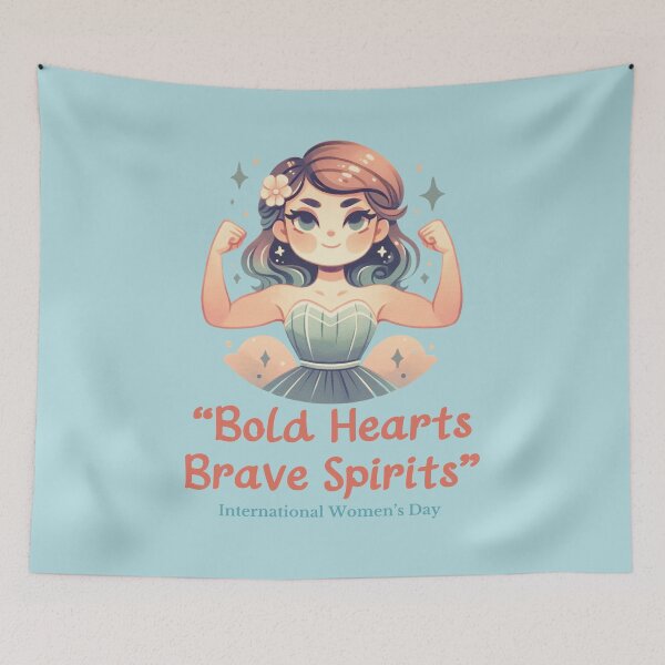 Item preview, International Women’s Day. 2024 March 8th. "Bold Hearts, Brave Spirits". designed and sold by Just You Tee | Say It Loud, Wear It Proud.