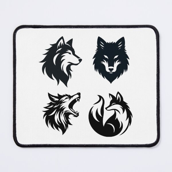 Item preview, 4 Iconic Wolf Silhoutte sticker Pack* designed and sold by SnuggleSafari.