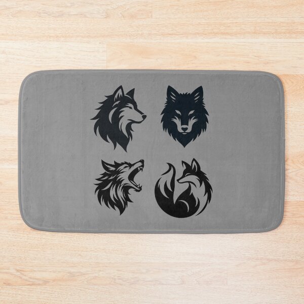 Item preview, 4 Iconic Wolf Silhoutte sticker Pack* designed and sold by SnuggleSafari.