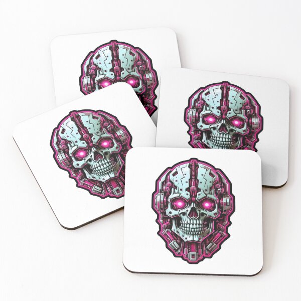 Item preview, Cyberpunk Robot Skull designed and sold by InkArtHobby.