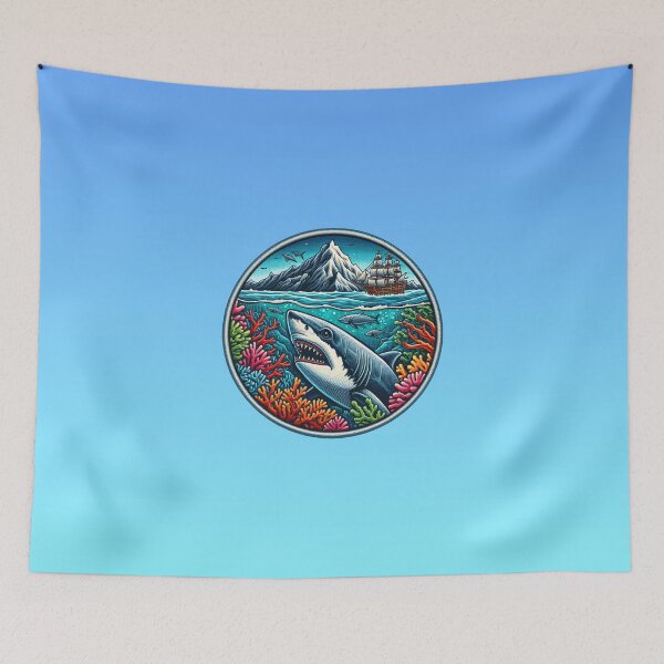 Item preview, Retro Waves: Great White Encounter Patchwork designed and sold by LordKingCipher.