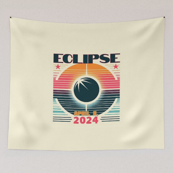 Item preview, Mid Century Modern Total Solar Eclipse April 8, 2024 designed and sold by CoffeeIsATrip.