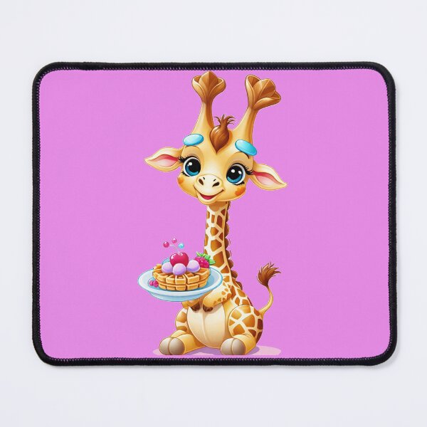 Item preview, baby giraffe holding waffle  designed and sold by Chantel Fourie.