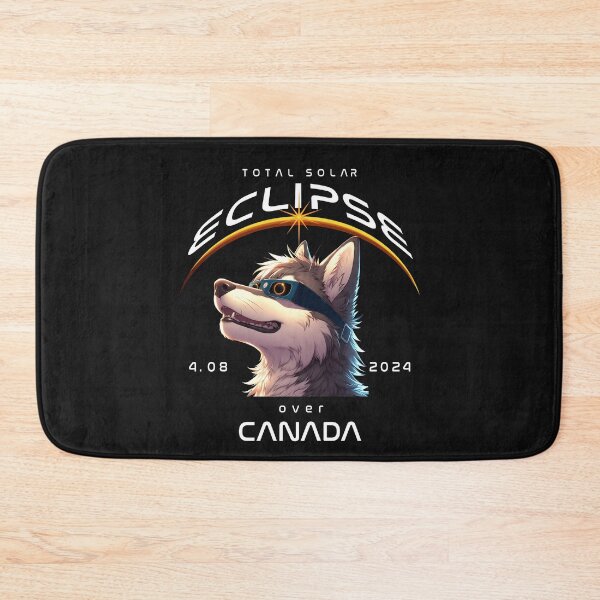 Item preview, Total Solar Eclipse Over Canada, A Wolf wearing sunglasses looking up at the Total Solar Eclipse, Animal Eclipse Viewing Pawty designed and sold by jeyel7.