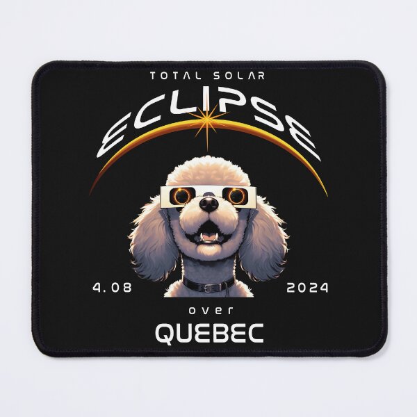 Item preview, Total Solar Eclipse Over Quebec, Canada, A Poodle dog wearing sunglasses looking up at the Total Solar Eclipse, Animal Eclipse Viewing Pawty designed and sold by jeyel7.